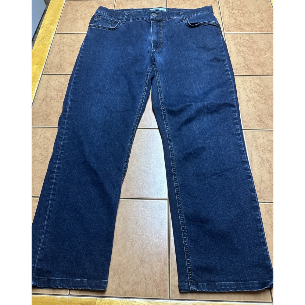 Brax Pants Mens 36 x 26 Blue Chuck Modern Fit Straight Stretch Casual Soft Denim